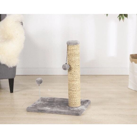 Seagrass Cat Scratch & Play Post W/ Dangle Toys Entertainment Exercise Portable - Picture 2 of 7